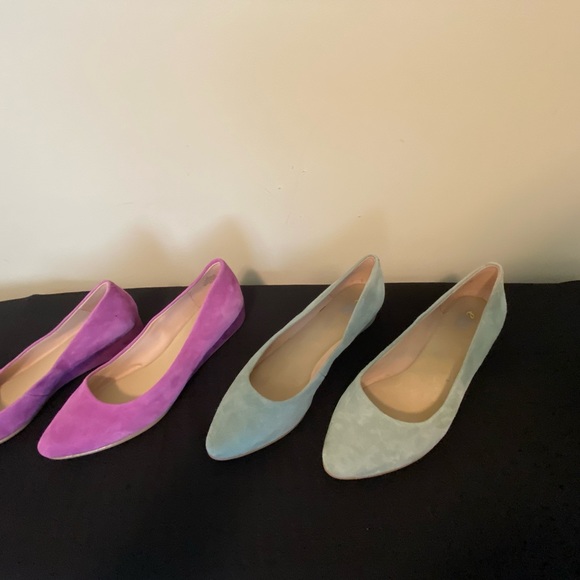 Easy spirit 9M suede 1 1/2' heel wedge shoe in Sea Foam color - Picture 4 of 4